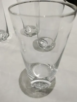 Set 6 Vasos Cristal y Hielera