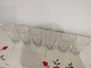 Set 6 Vasos Cristal y Hielera