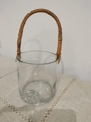 Set 6 Vasos Cristal y Hielera