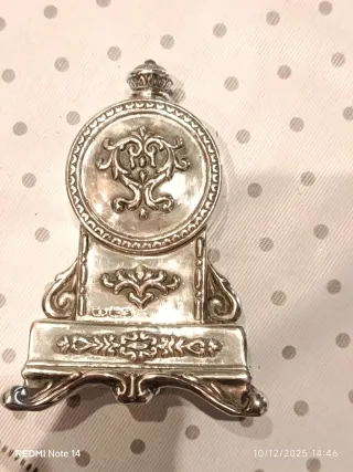 Orologio da tavolo in argento