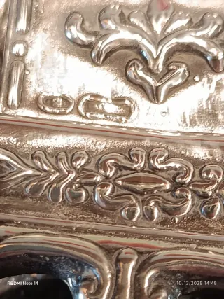 Orologio da tavolo in argento