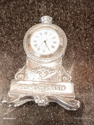 Orologio da tavolo in argento