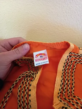 Chilaba Egipcia Naranja XL