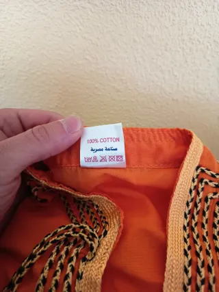 Chilaba Egipcia Naranja XL