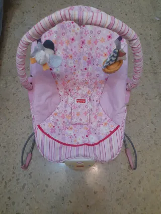 Hamaca Mecedora Bebé Fisher-Price Flores Rosas