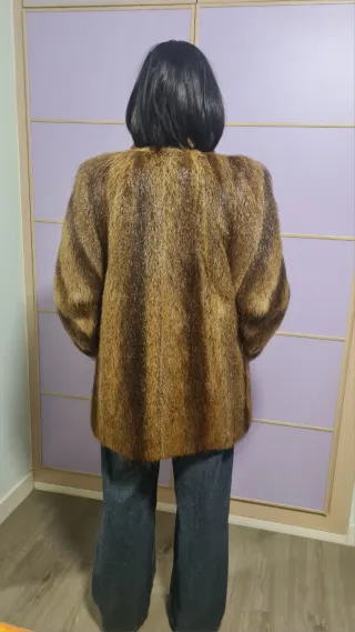 Abrigo de pelo natural marrón