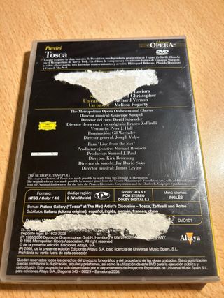 DVD Puccini: Tosca (Precintado)