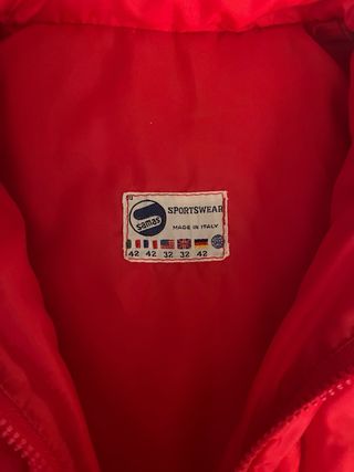 Gilet imbottito vintage Samas rosso