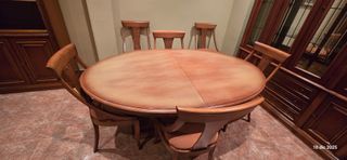 Mesa y 6 Sillas Comedor Madera