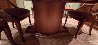 Mesa y 6 Sillas Comedor Madera