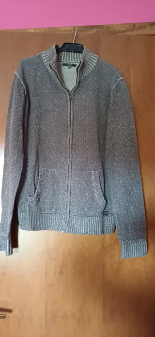 Cardigan uomo grigio/argento