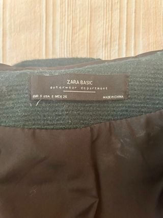 Abrigo verde botella Zara talla S