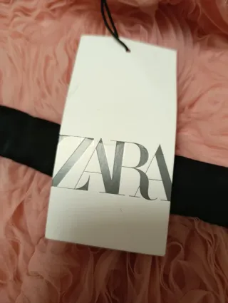 Vestido rosa flores negro