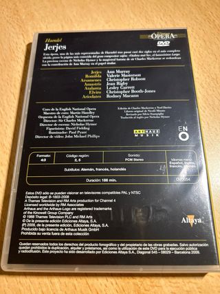 Haendel: Jerjes DVD Ópera