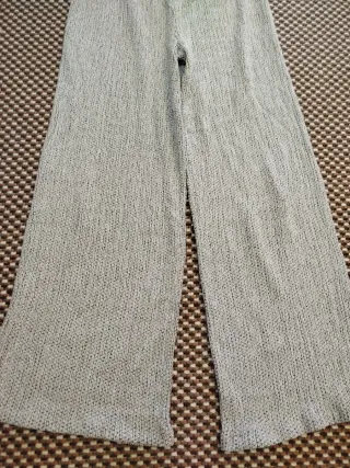 Pantalón ancho gris