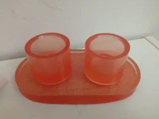 Set di vassoi in resina per shot e whisky