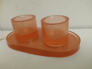 Set di vassoi in resina per shot e whisky