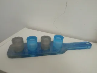 Set di vassoi in resina per shot e whisky