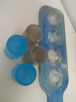 Set di vassoi in resina per shot e whisky