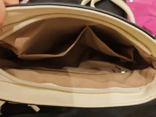 Bolso bandolera azul y blanco