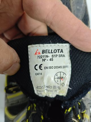 ZAPATO SEGURIDAD TALLA 45 BELLOTA