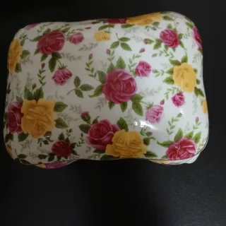 Portagioie/Portadolci in porcellana floreale