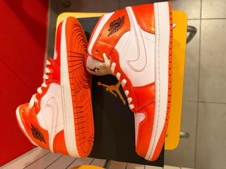 Nike Jordan 1 Mid Naranja/Blanco Talla 41