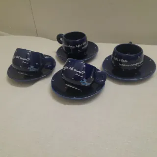 4 Tazzine + piattini Baci Perugina Anni '80