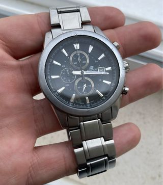 Reloj Casio Edifice Cronógrafo Negro/Plata