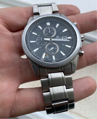 Reloj Casio Edifice Cronógrafo Negro/Plata