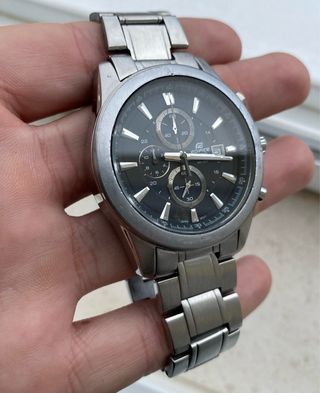 Reloj Casio Edifice Cronógrafo Negro/Plata