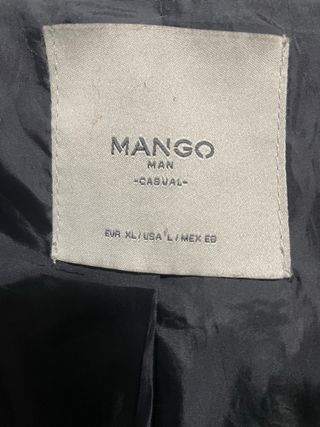 Cazadora ante negra Mango hombre Talla XL