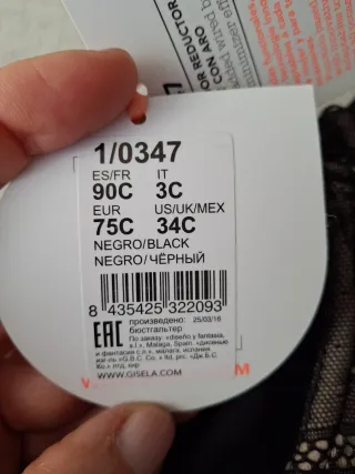 Sujetador Gisela encaje negro