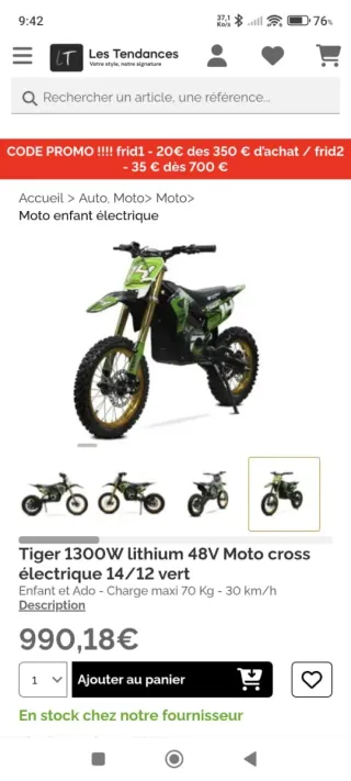 Moto Eléctrica 1300W