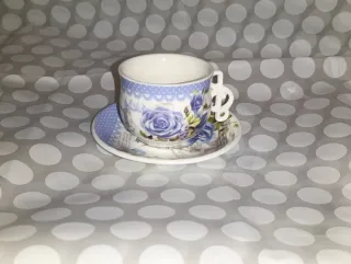 Tazzina da caffè in porcellana decorata