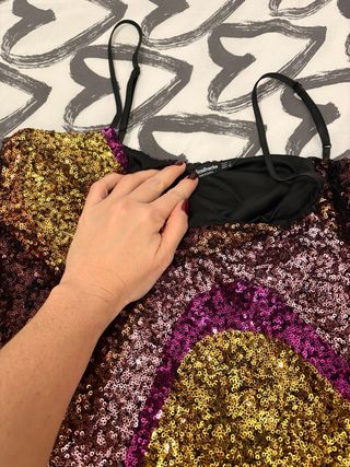 Vestidos fiesta Stradivarius y Mango Talla L