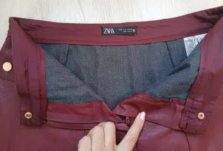 Minifalda polipiel Zara Talla M