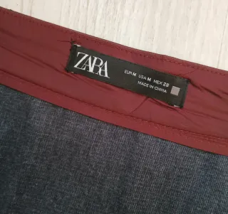 Minifalda polipiel Zara Talla M