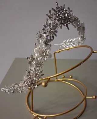 Tiara de Novia Plateada