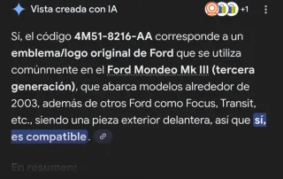 Anagrama Ford Capot para cerradura