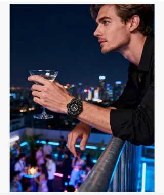 Reloj Eutour Negro Acero Inoxidable