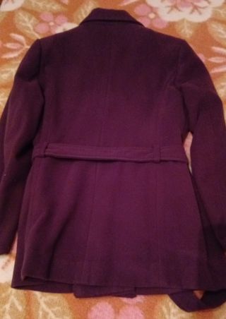 Abrigo paño mujer morado