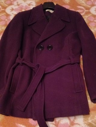 Abrigo paño mujer morado