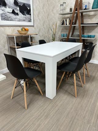 Mesa Comedor Extensible + 4 Nordicas Oferta