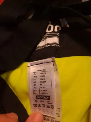 Pantalón de esquí infantil con tirantes 13/14 años