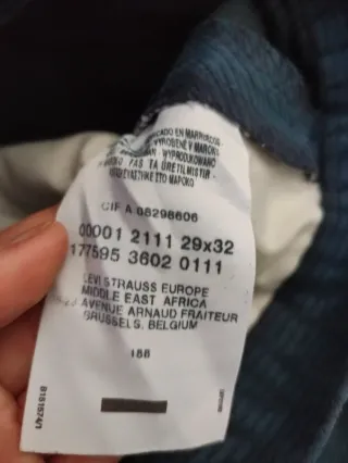 Pantalón Levi's Engineered Pana T.29 NWT