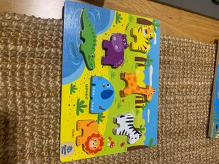 Lote Puzzles Madera Bebé +12 Meses