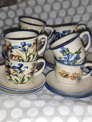 Set 12 tazzine ceramica decorate