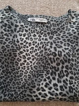 Jersey Zara Estampado Leopardo Talla S