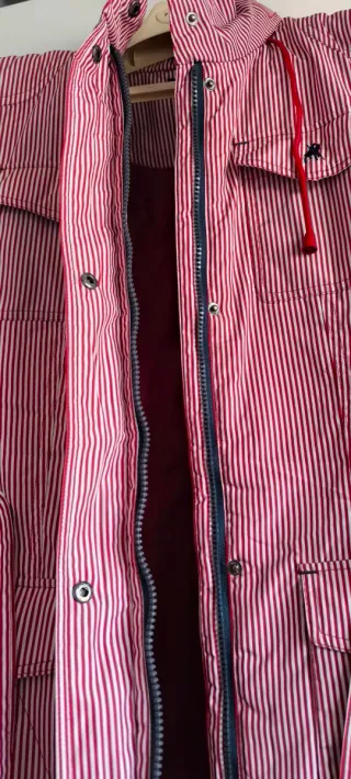 Parka La Jaca Talla L Rayas Rojas